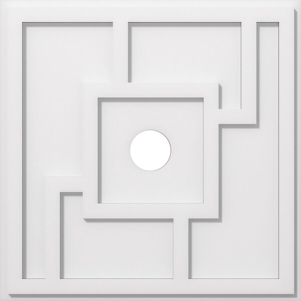 Ekena Millwork Knox Architectural Grade PVC Contemporary Ceiling Medallion, 22"OD x 3"ID x 7 1/2"C x 1"P CMP22KX-03000 - main